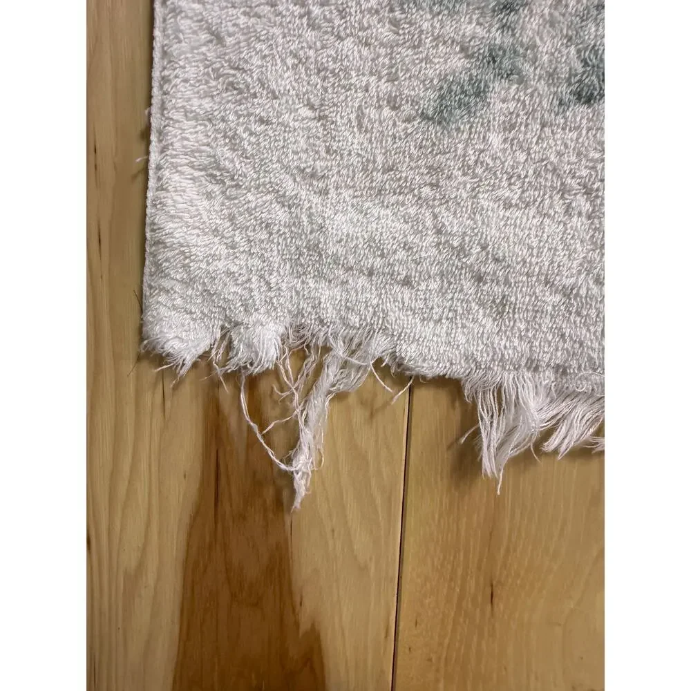 VINTAGE Fieldcrest white and pink rose bath towel